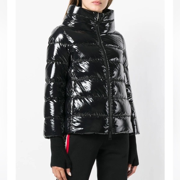 Herno Gloss black puffer jacket 42 small - Picture 1 of 4